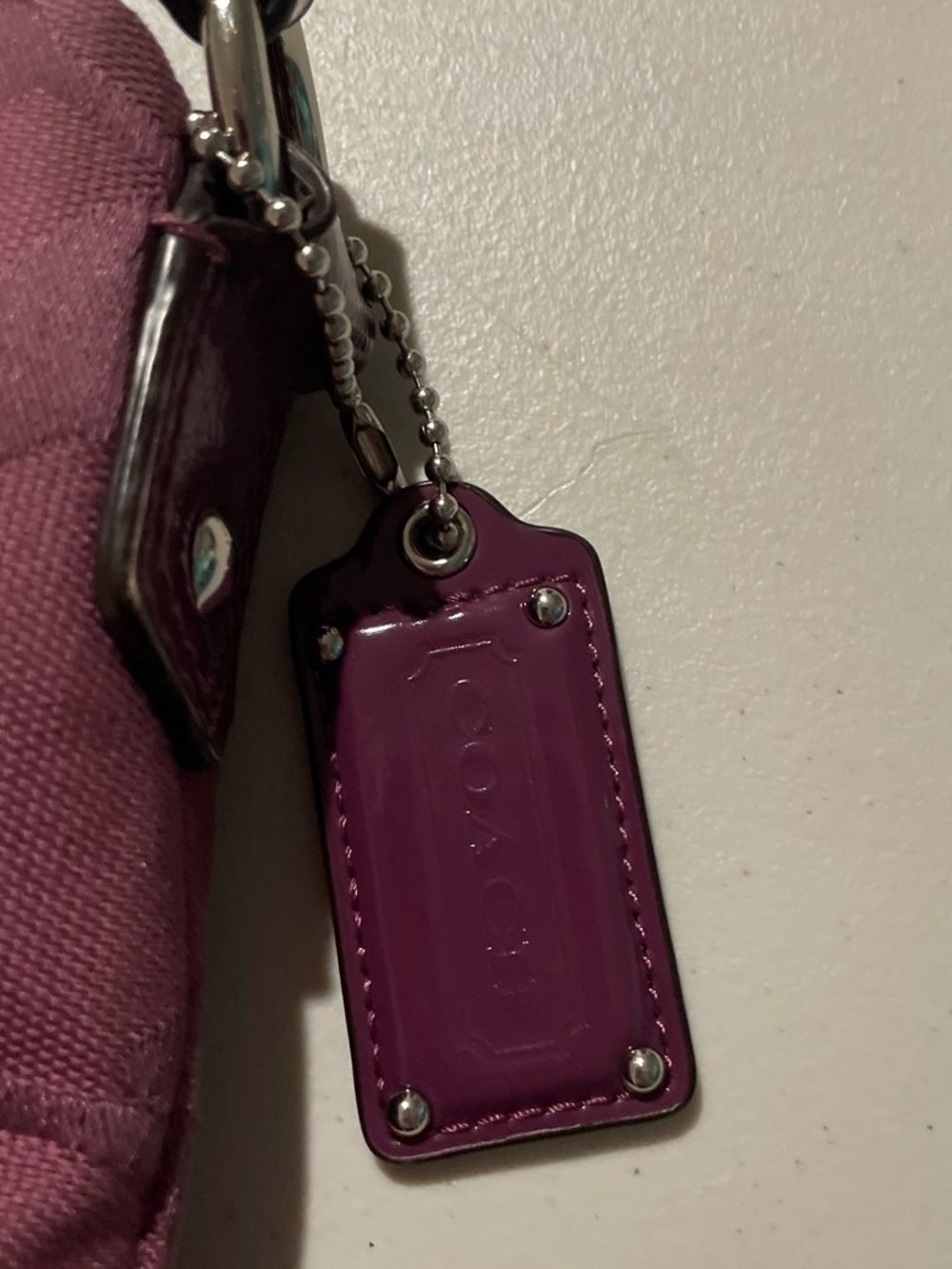Coach Purple Signature Crossbody Bag with Studded Trim - Picture 3 of 6